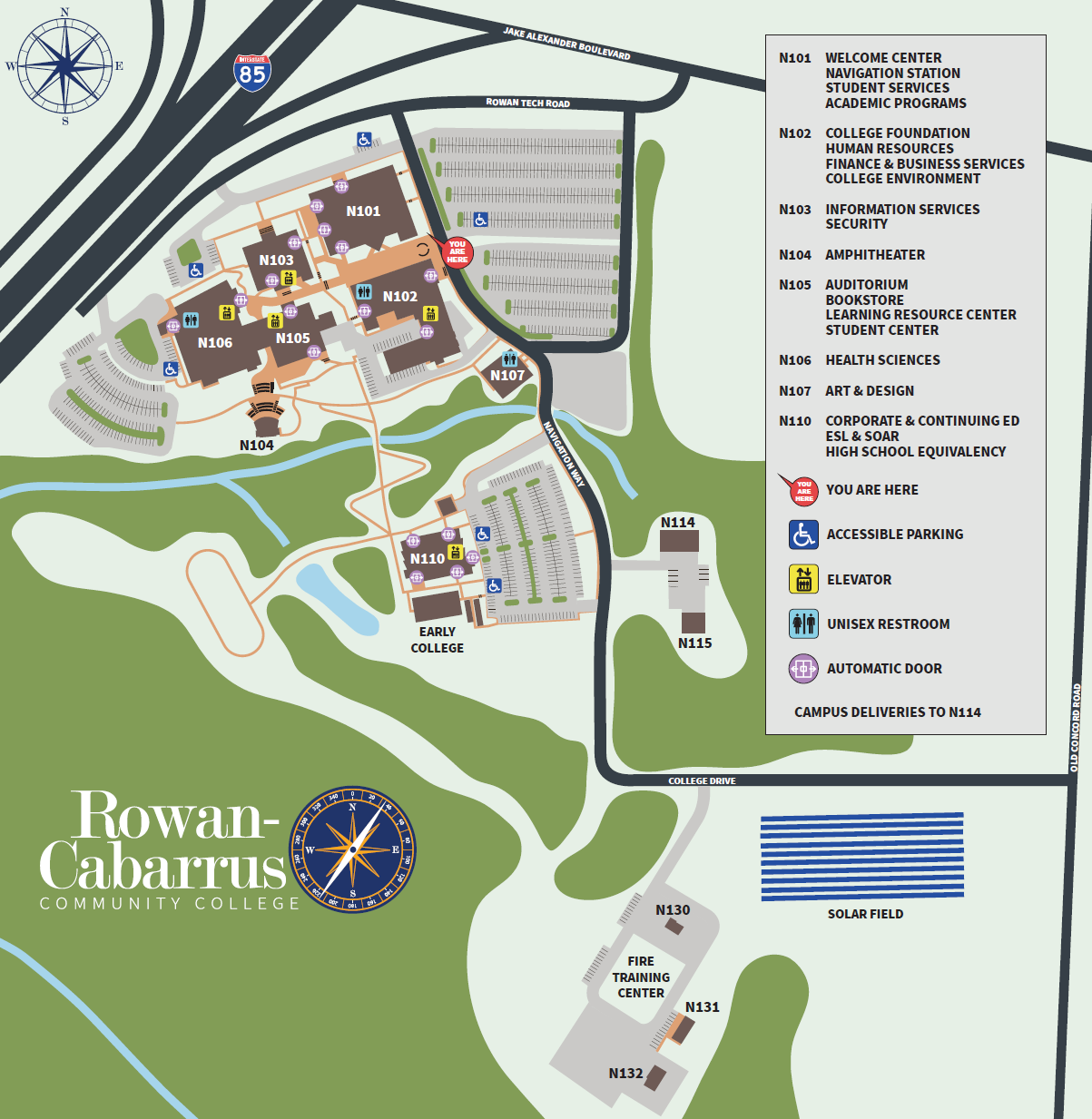 The campus site map.