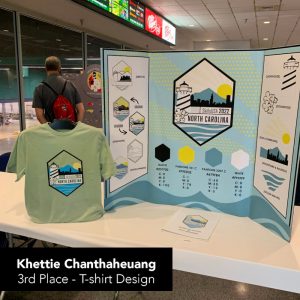 Khettie Chanthaheuang placed third in T-shirt Design at SkillsUSA 2022