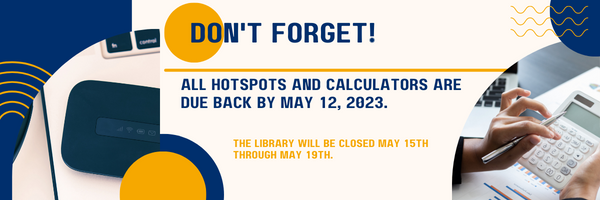 Don't forget the due date for calculators and hotspots