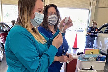 Rowan-Cabarrus Community College Nursing Students and Faculty Join Volunteers Administering COVID-19 Vaccine
